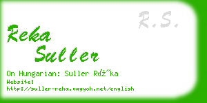 reka suller business card